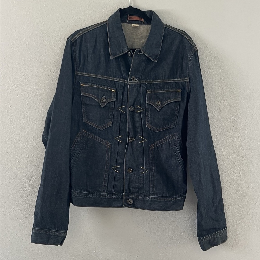 Vintage Denim Trucker Jean Jacket USA Made Women's M Dark Wash Western Country